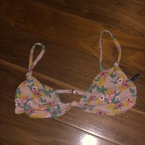 For Love and Lemons Antigua bikini top in blush M